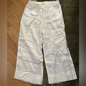 Arket White Linen Pants